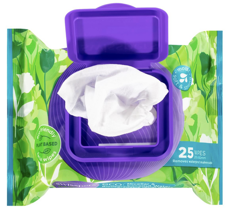 Load image into Gallery viewer, Swisspers Eco Biodegrable Facial Wipes Micellar &amp; Coconut Water - 1 Pack 25-3
