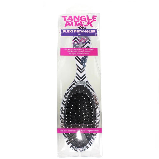 Tangle Attack Flexi Detangler Hair Brush Assorted Designs-1