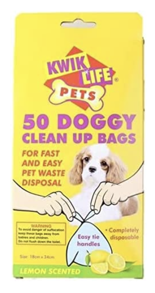Load image into Gallery viewer, Kwik Life Pets Doggy Poop Clean Up Waste Bags Lemon Scented - 1 Pack of 50 bags-0
