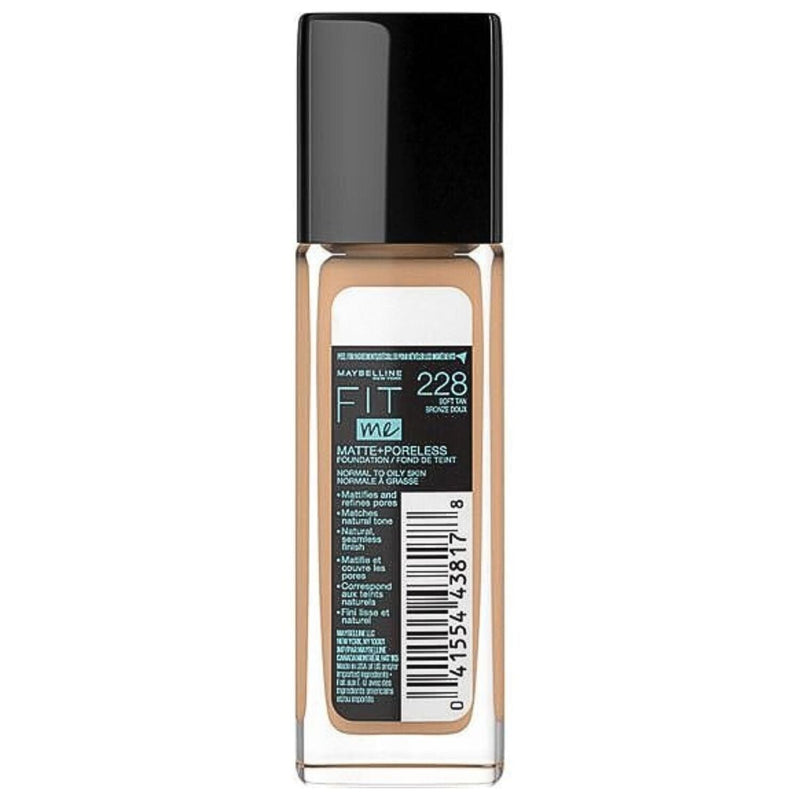 Load image into Gallery viewer, Maybelline Fit Me Matte + Poreless Foundation 30ml Matte Finish - Soft Tan 228-4
