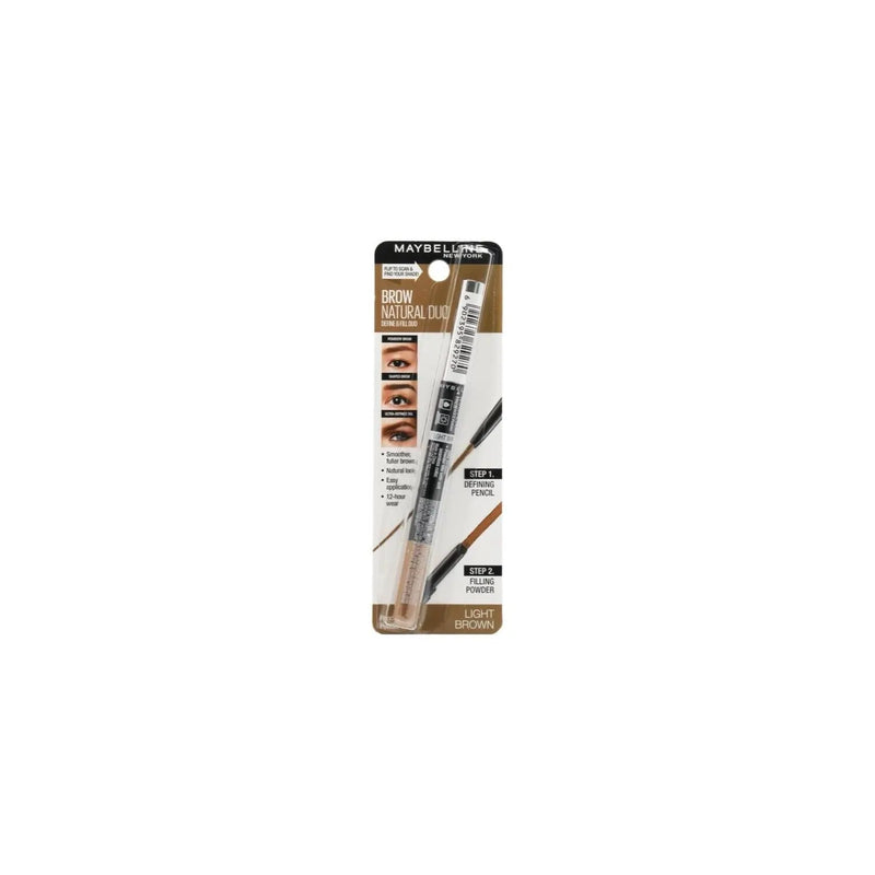 Load image into Gallery viewer, 2x Maybelline 20g Brow Natural Duo Eyebrow Liner - Light Brown-2
