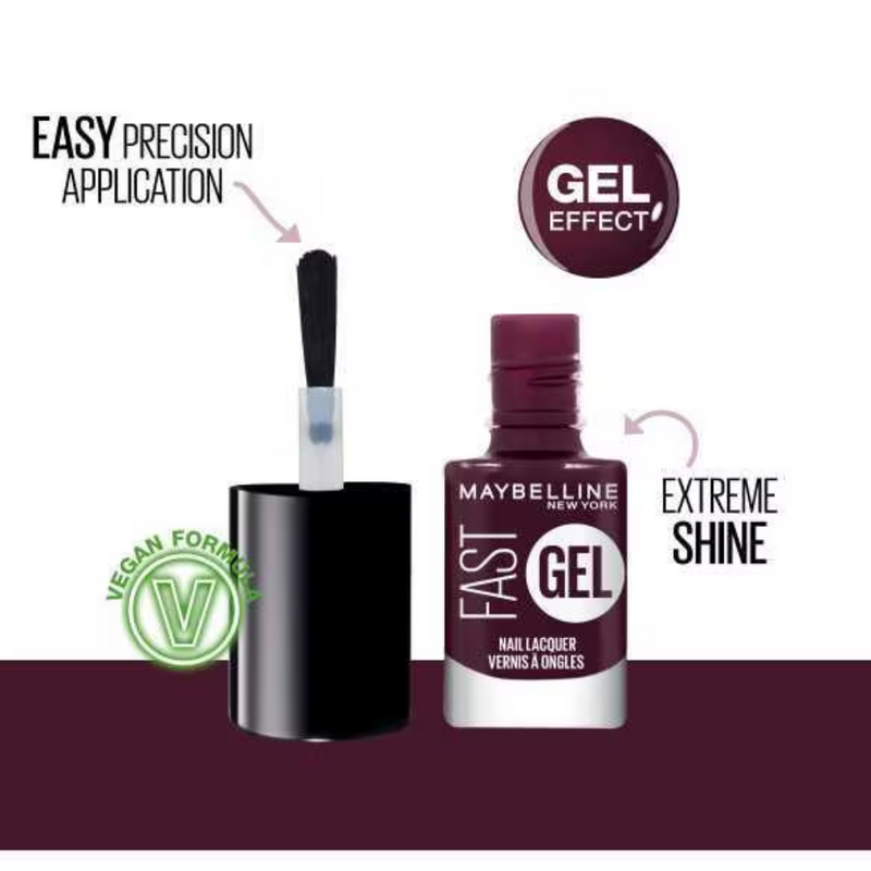 Load image into Gallery viewer, 2x Maybelline Fast Gel Quick Drying Longwear Nail Lacquer 6.7ml  - 13 Possessed Plum-3
