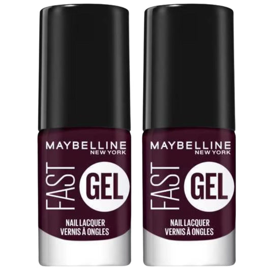 2x Maybelline Fast Gel Quick Drying Longwear Nail Lacquer 6.7ml  - 13 Possessed Plum-1