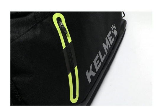 KELME Duffel Gym Football Soccer Duffle Bag - Black/Neon Green-4