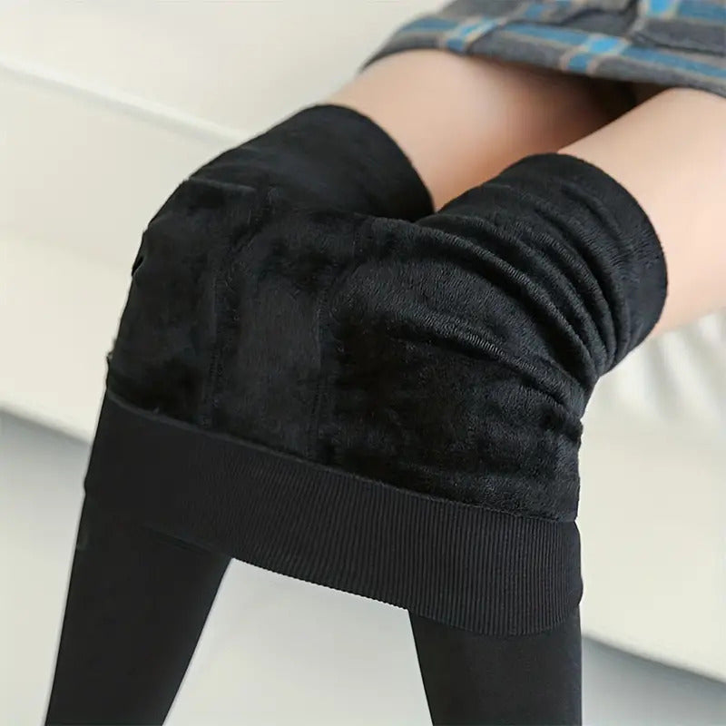 Load image into Gallery viewer, Womens Fuzzy Thermal Fur Lined High Waist Leggings Pants Thermals Warm 320g-2
