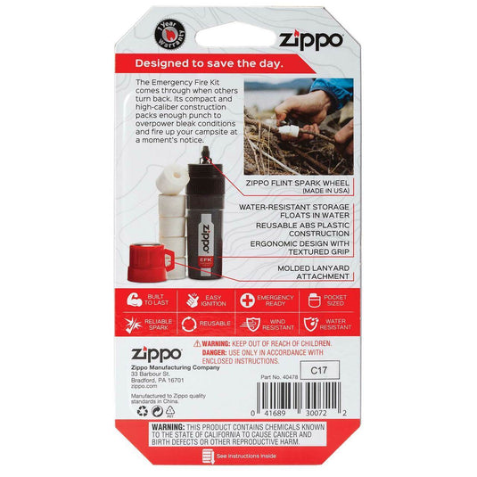 Zippo Emergency Fire Starter Kit with Waterproof Storage Canister-2