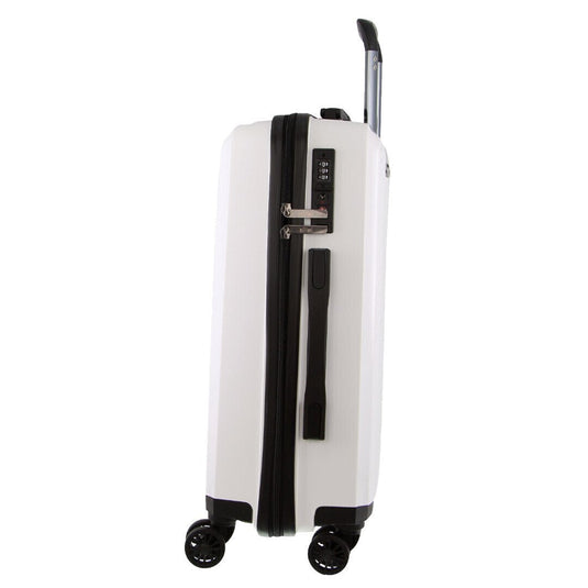 Monaco Cabin Luggage Bag Travel Carry On Suitcase 54cm (39L) - White