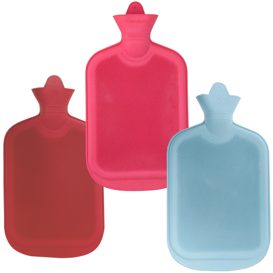 2L HOT WATER BOTTLE Winter Warm Natural Rubber Bag-0