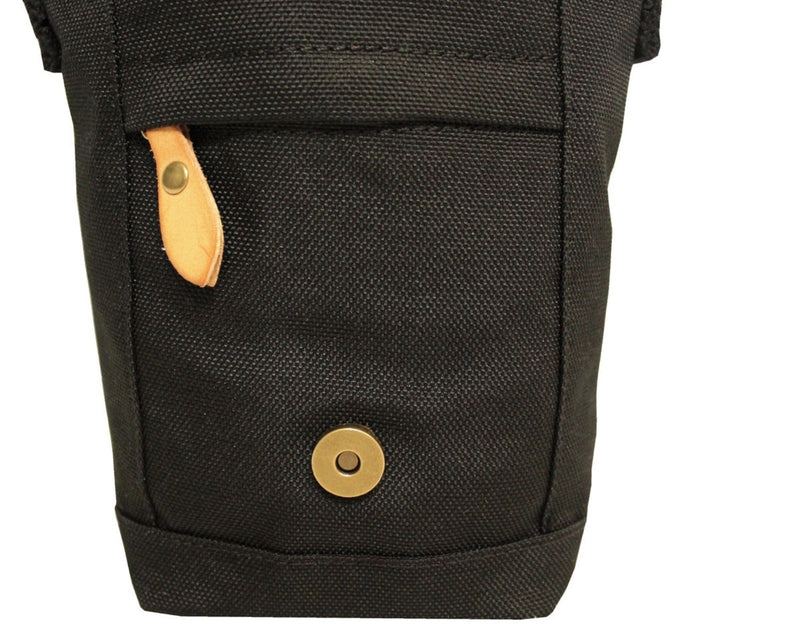 Load image into Gallery viewer, FIB Water Resistant Small Shoulder Canvas Bag w Adjustable Shoulder Strap - Black-4

