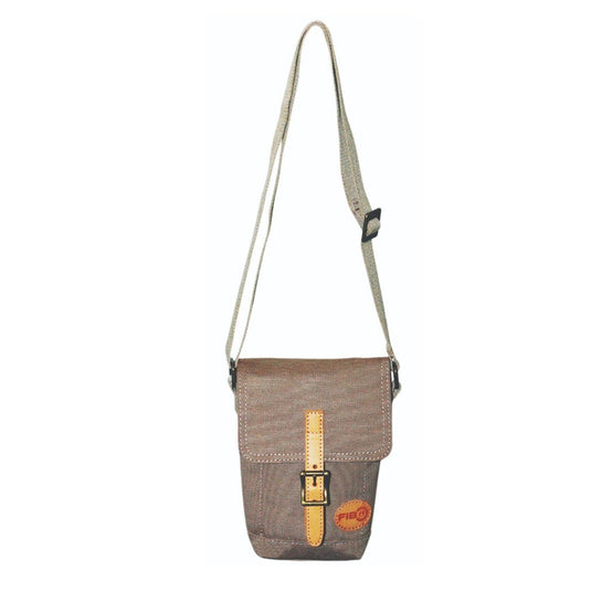 FIB Water Resistant Small Shoulder Canvas Bag w Adjustable Shoulder Strap - Sand-0