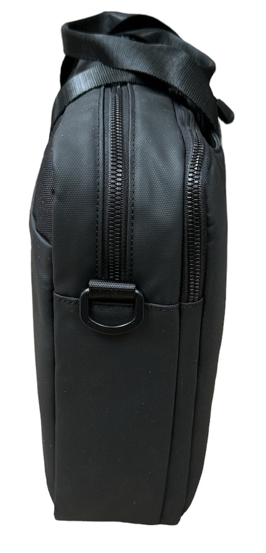 15" Futura Laptop Computer Bag Travel Work Messenger Bag w/USB Port - Black-4