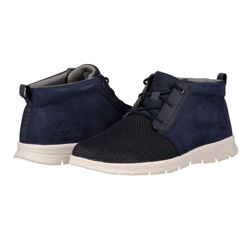 Load image into Gallery viewer, Timberland Mens Graydon Fabric &amp; Leather Shoes Sneakers Casual - Mid Navy Nubuck / Mesh-3
