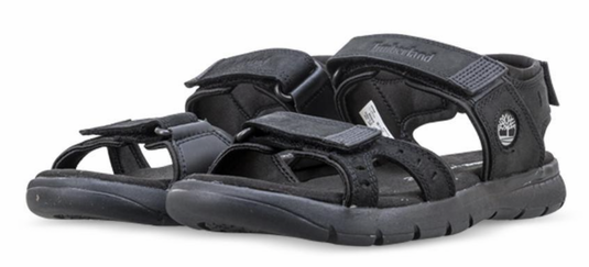 Timberland Mens Slip-On Leather Sandals Footwear - Black Nubuck-0