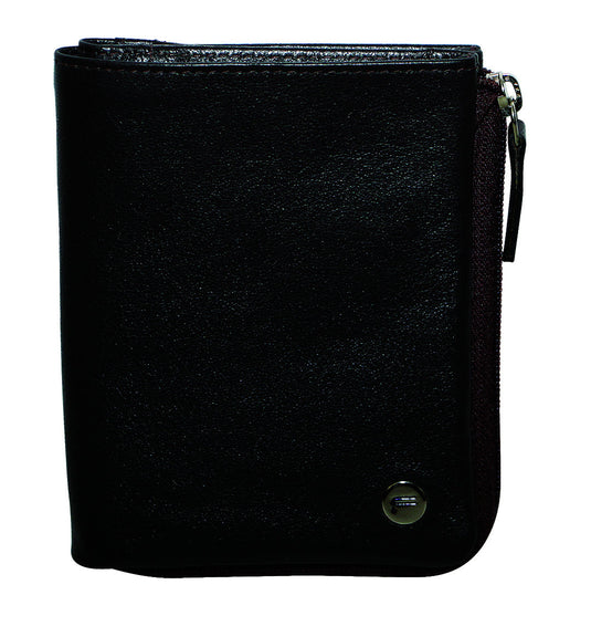 Futura RFID Leather Zip Around Wallet - Black-2