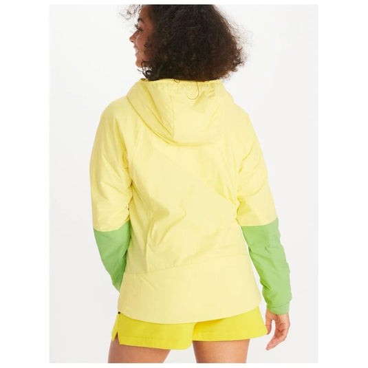 Marmot Women’s Novus LT Hybrid Hooded Jacket – Light Yellow/Kiwi