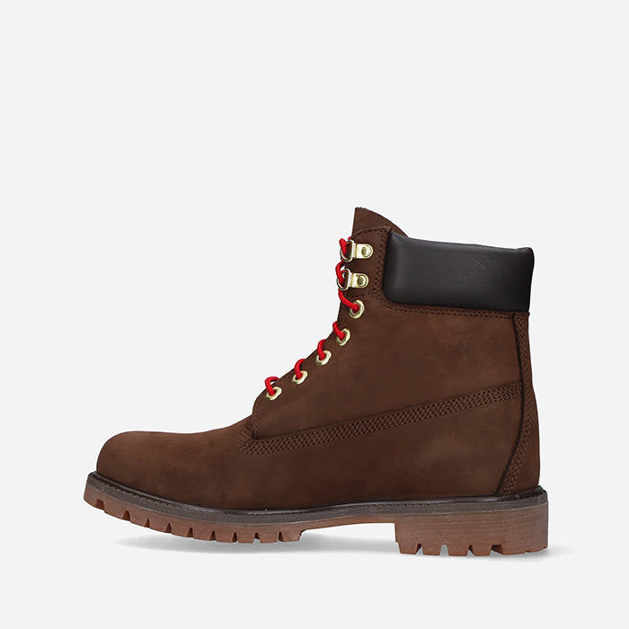 Load image into Gallery viewer, Timberland Womens 6 Inches Premium Waterproof Boot - Dark Brown with Red-4
