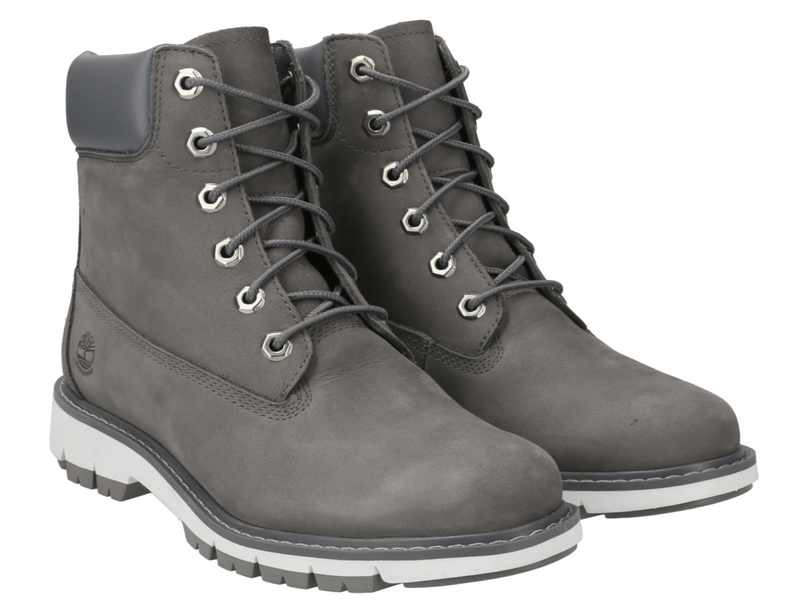 Load image into Gallery viewer, Timberland Womens Lucia Way 6 Inch Boot Leather Waterproof - Mid Grey Nubuck-0
