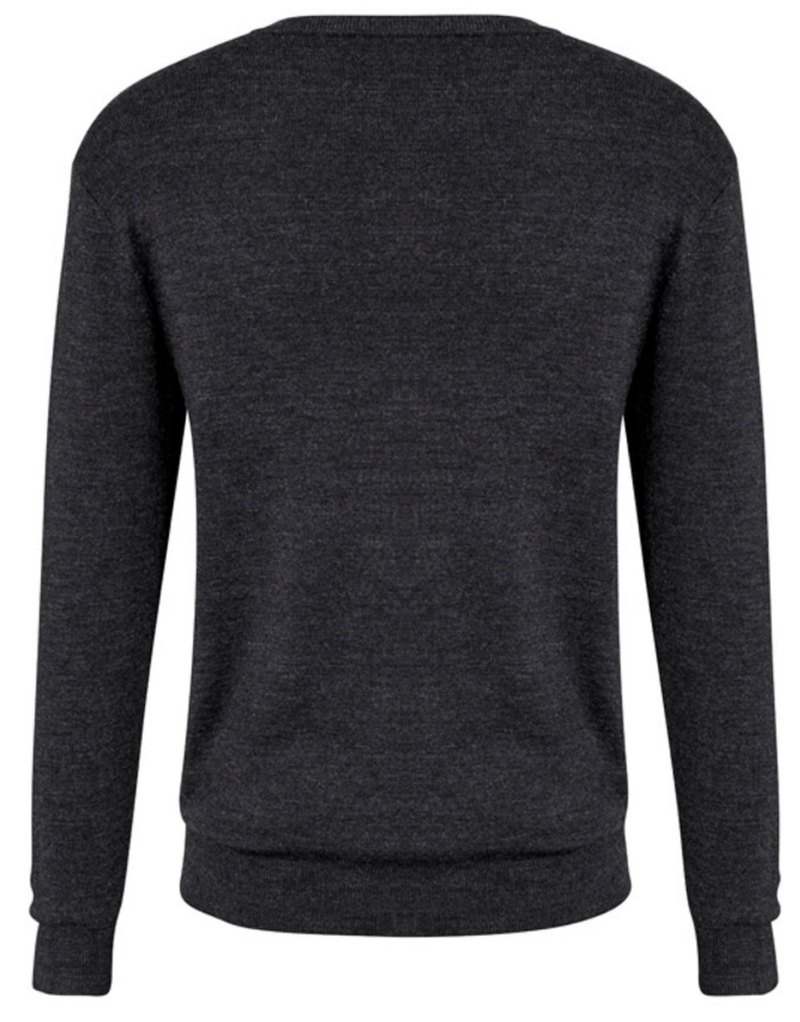Load image into Gallery viewer, Mens Advatex Varesa Wool Pullover Jumper Cardigan V Neck - Charcoal-3
