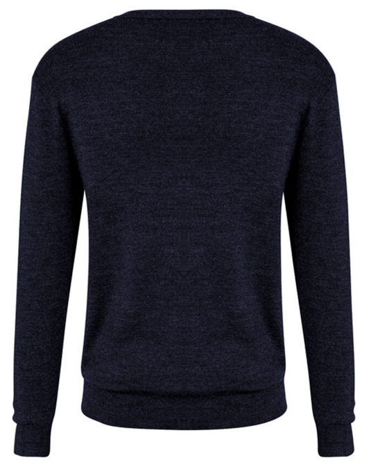 Mens Advatex Varesa Wool Pullover Jumper Cardigan - Navy-3