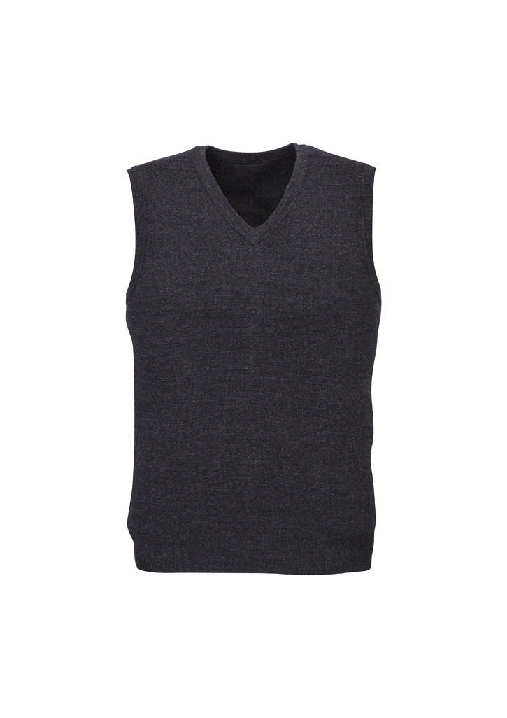Load image into Gallery viewer, Mens Wool Blend V Neck Vest Sleeveless Double Knit-12
