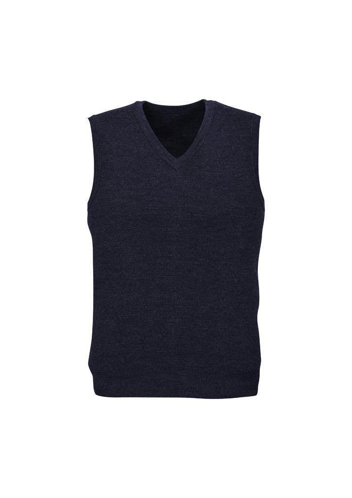 Load image into Gallery viewer, Mens Wool Blend V Neck Vest Sleeveless Double Knit-10
