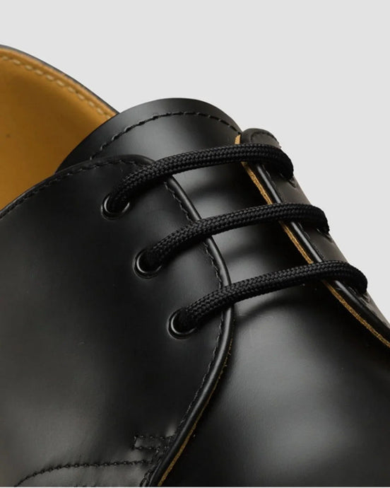 Dr. Martens Black Shoe Round Laces Suits 3 Eye Boots Doc Martins - 65cm-0