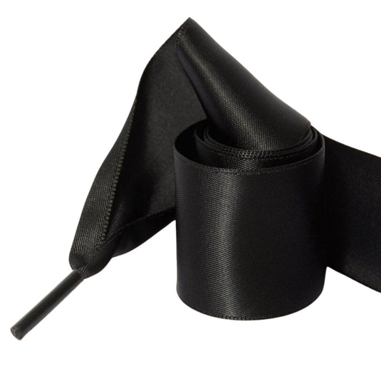 26" Satin Ribbon Laces Fits 3-Eye Dr. Martens Shoes Durable Stylish Pair - Black-3