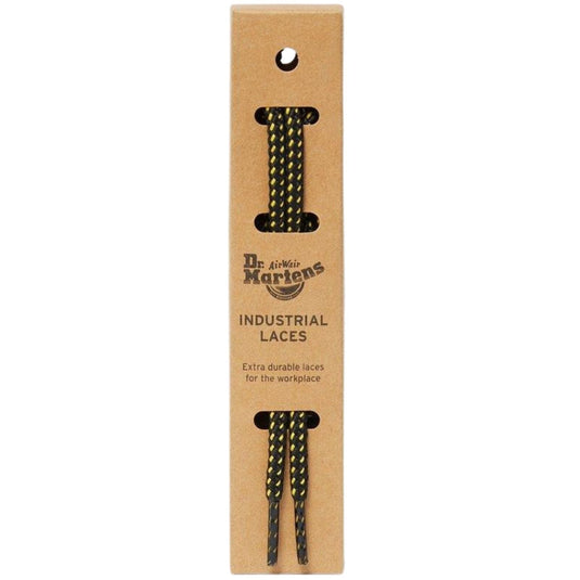 36" Flat Cotton Laces Fits 4-5 Eye Dr. Martens Shoes Durable Pair - Black Yellow-1