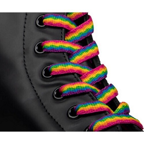 Dr. Martens Gay Rainbow Pride LGBT Shoe Flat Laces Suits 8-10 Eye Boots - 140cm-0