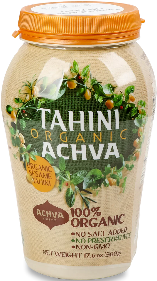 Achva 500g 100% Organic Ground Sesame Seeds Tahini Paste All Natural Dip Spread-0