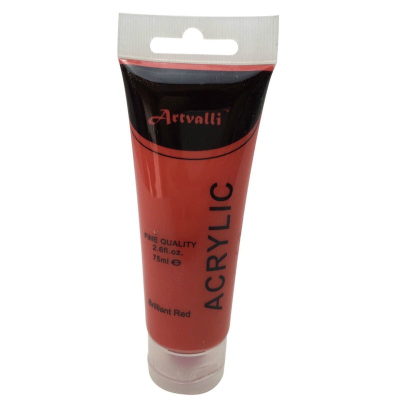 Load image into Gallery viewer, Acrylic Paint 75ml Tube Water Based Non Toxic Artist Craft - Brilliant Red-4
