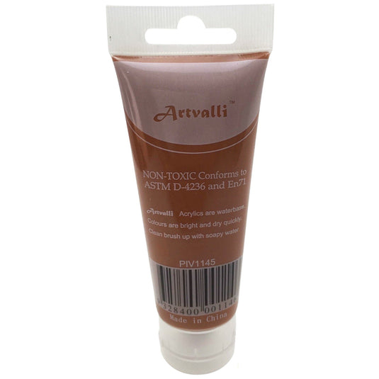 Acrylic Paint 75ml Tube Water Based Non Toxic Artist Craft - Burnt Sienna-3
