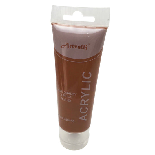 Acrylic Paint 75ml Tube Water Based Non Toxic Artist Craft - Burnt Sienna-4