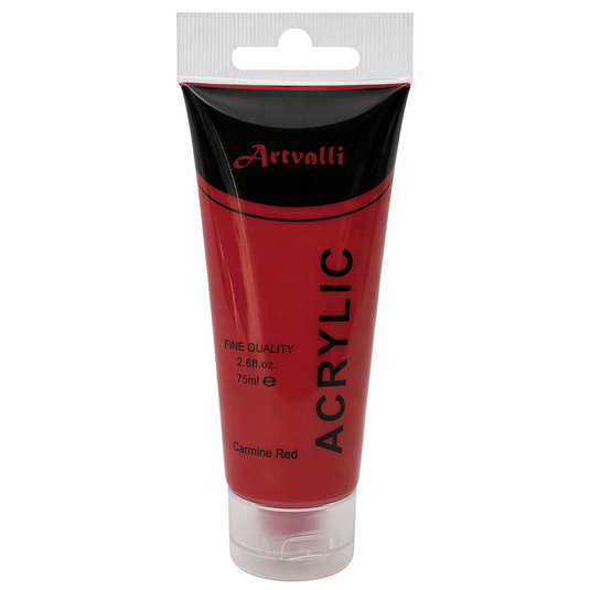 Acrylic Paint 75ml Tube Water Based Non Toxic Artist Craft - Carmine Red-0