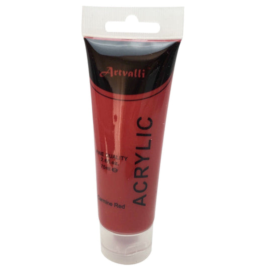 Acrylic Paint 75ml Tube Water Based Non Toxic Artist Craft - Carmine Red-4