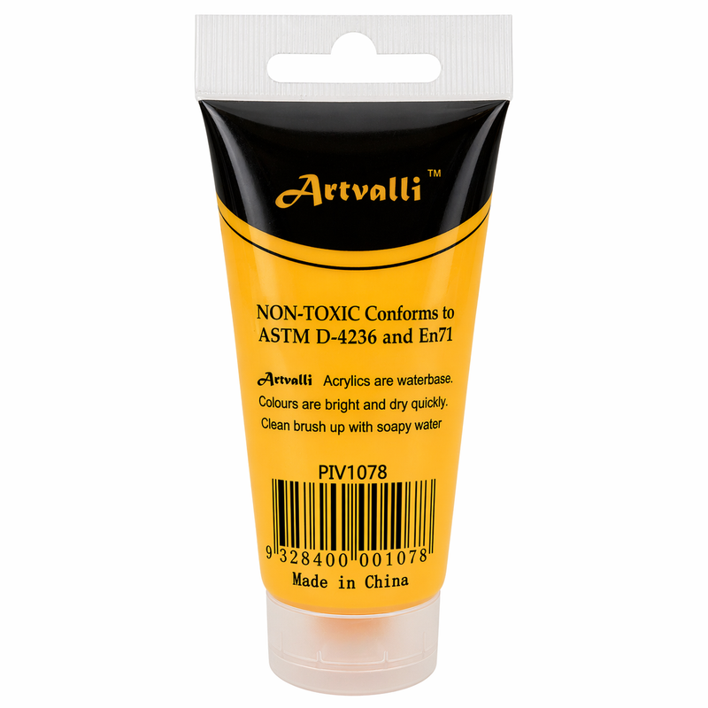Load image into Gallery viewer, Acrylic Paint 75ml Tube Water Based Non Toxic Artist Craft - Medium Yellow-2
