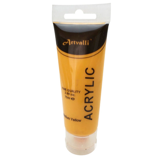 Acrylic Paint 75ml Tube Water Based Non Toxic Artist Craft - Medium Yellow-4