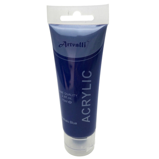 Acrylic Paint 75ml Tube Water Based Non Toxic Artist Craft - Phthalo Blue-4