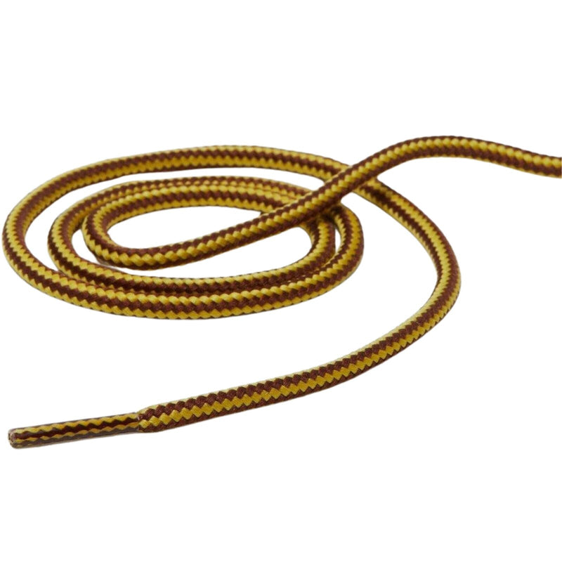 Load image into Gallery viewer, Dr. Martens 65cm Cotton Round Shoe Laces fits 3 Eye Shoes in Brown Yellow-3
