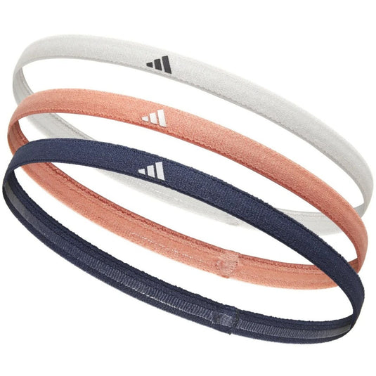 3pcs Adidas Sports Headband Hair Bands Gym Training Fitness Yoga in Grey/Coral/Navy-0