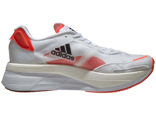 Adidas Mens Adizero Boston 10 Shoes Runners Sneakers - White/Black/Red-10
