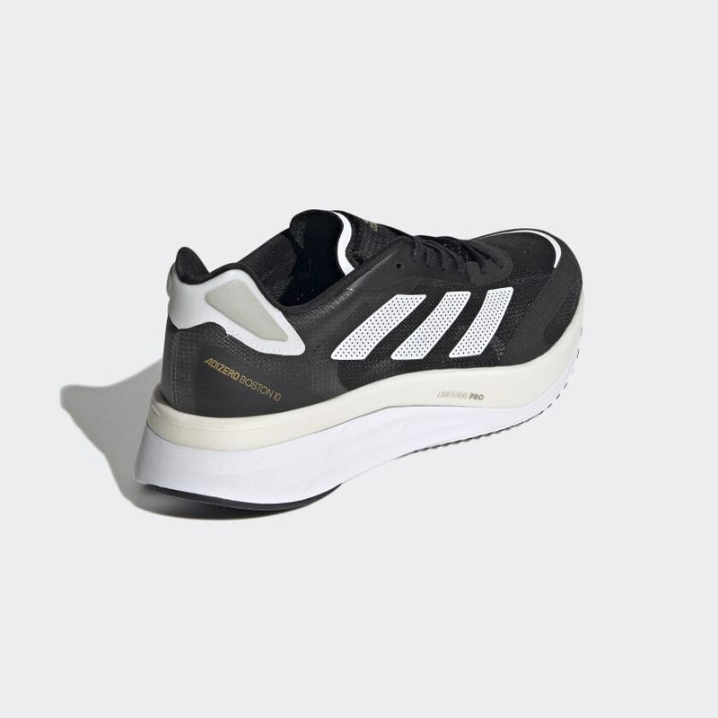Load image into Gallery viewer, Adidas Womens Adizero Boston 10 Running Shoes - Black/White/Gold-2
