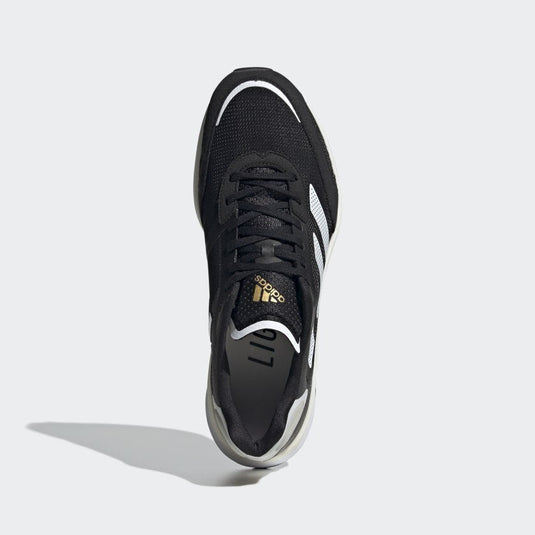 Adidas Womens Adizero Boston 10 Running Shoes - Black/White/Gold-4