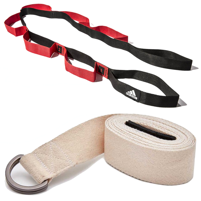 2pc Set Adidas Stretch Assist Band Looped + Yoga Strap 2.5m Long Adjustable Belt-0