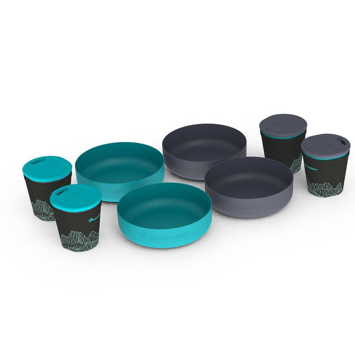 DeltaLight Camp Set 4.4 - 4 Person Lightweight Camping Tableware Set Mugs Bowls-0