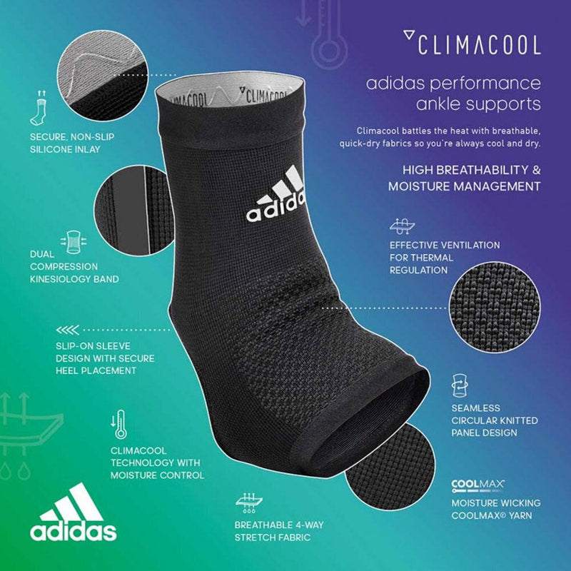 Load image into Gallery viewer, Adidas Performance Climacool Ankle Support Sports Foot Brace in Black-3
