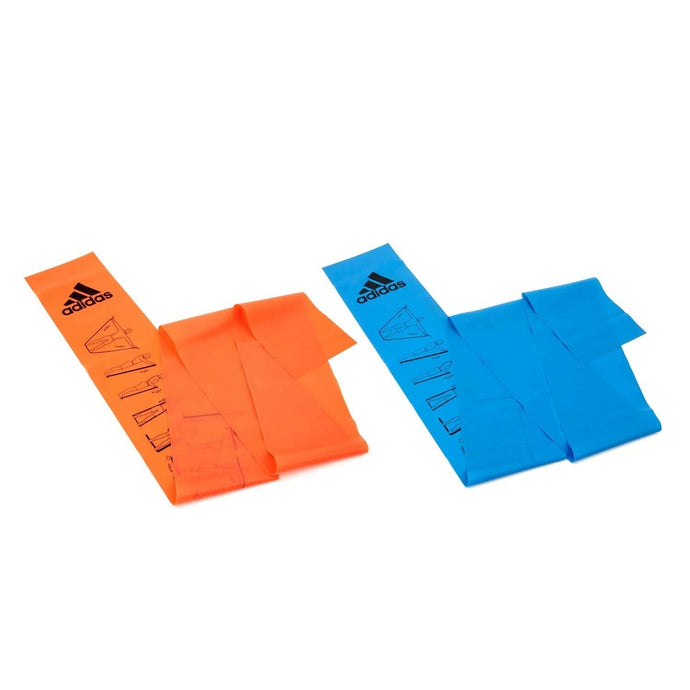 Adidas Training Bands Resistance Rally Training Workout Strap - 2x Blue&Orange-0