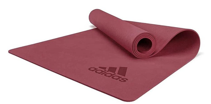 Adidas Premium Yoga Mat 5mm Exercise Training Floor Gym Fitness Pilates - Mystery Ruby-0