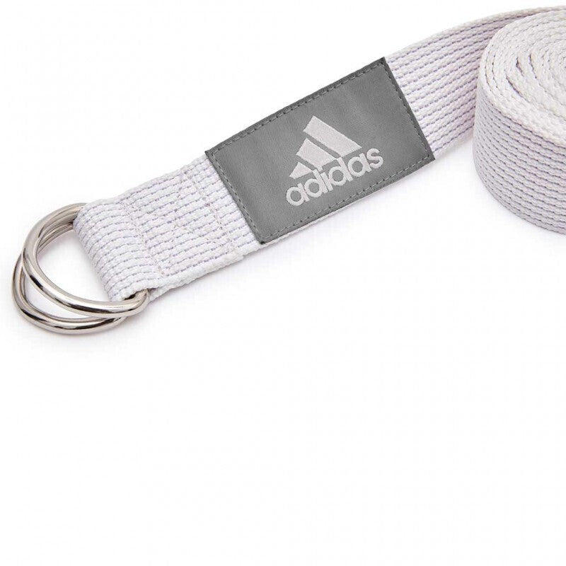 Load image into Gallery viewer, Adidas Premium Yoga Strap 2.5m Long Adjustable Belt Pilates Stretching Poses - Chalk White-4
