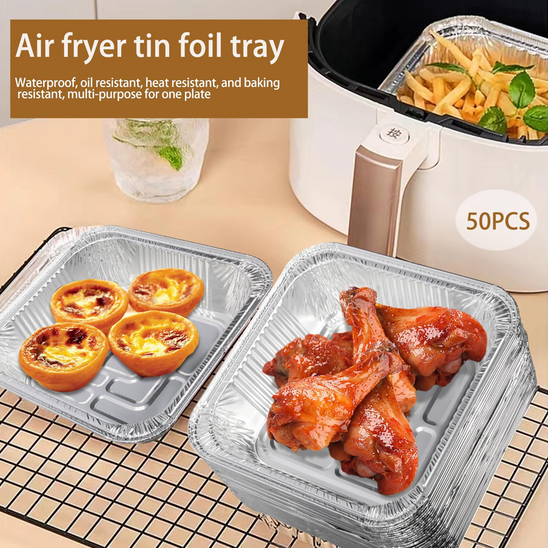 Load image into Gallery viewer, 48x Deep Foil Aluminium Disposable Food Container Trays Pans Baking Roast Bulk 33x27x11cm-3
